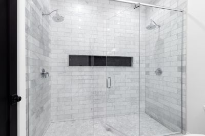 Contemporary Shower with Glass Walls
