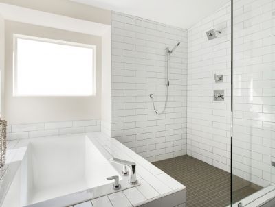 Textured Tile Shower Walls